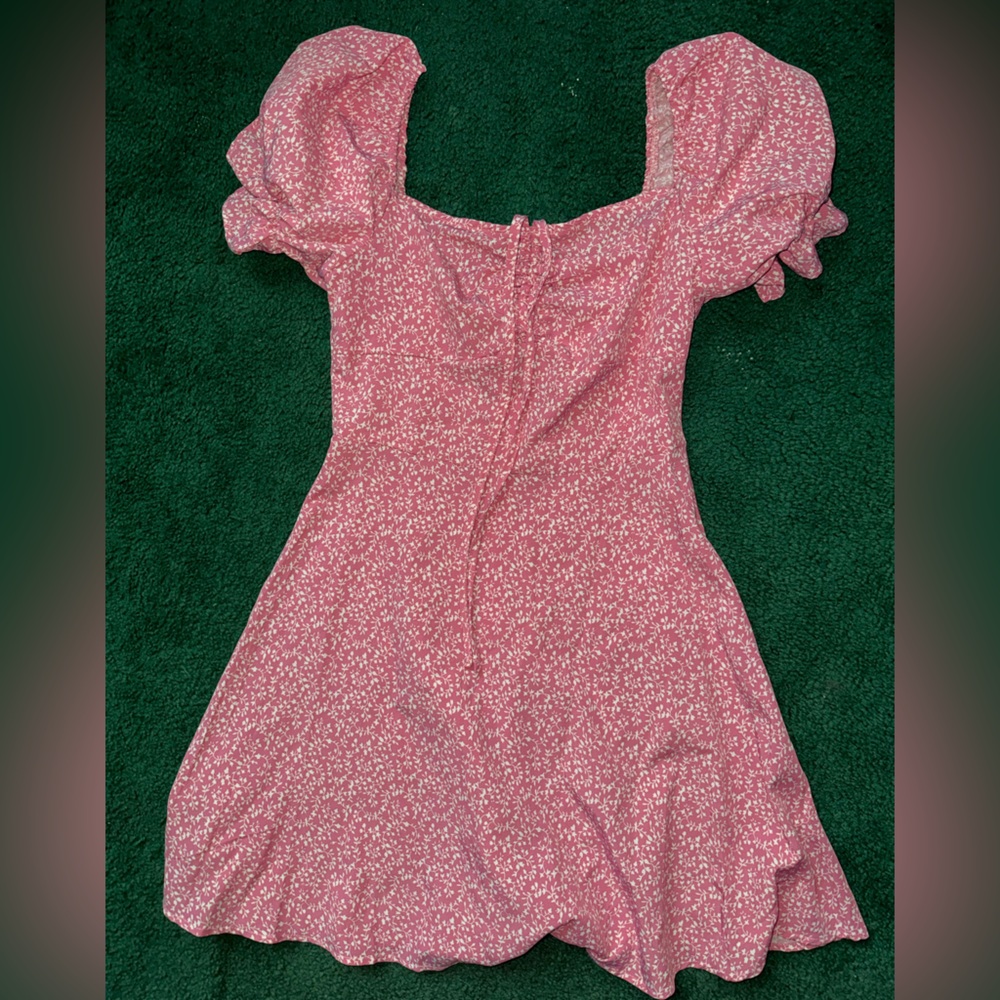 SHEIN Pink Floral Ruffle Dress